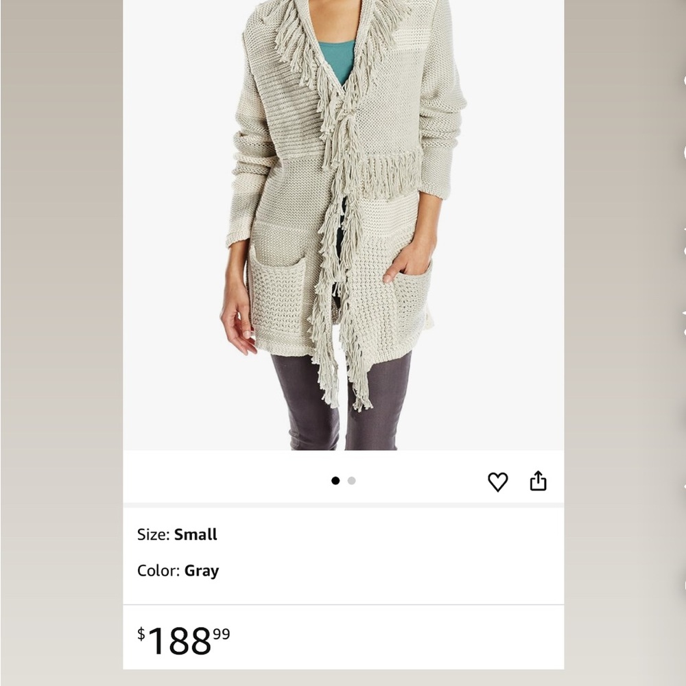 Elegant Cream Fringe Cardigan Sweater